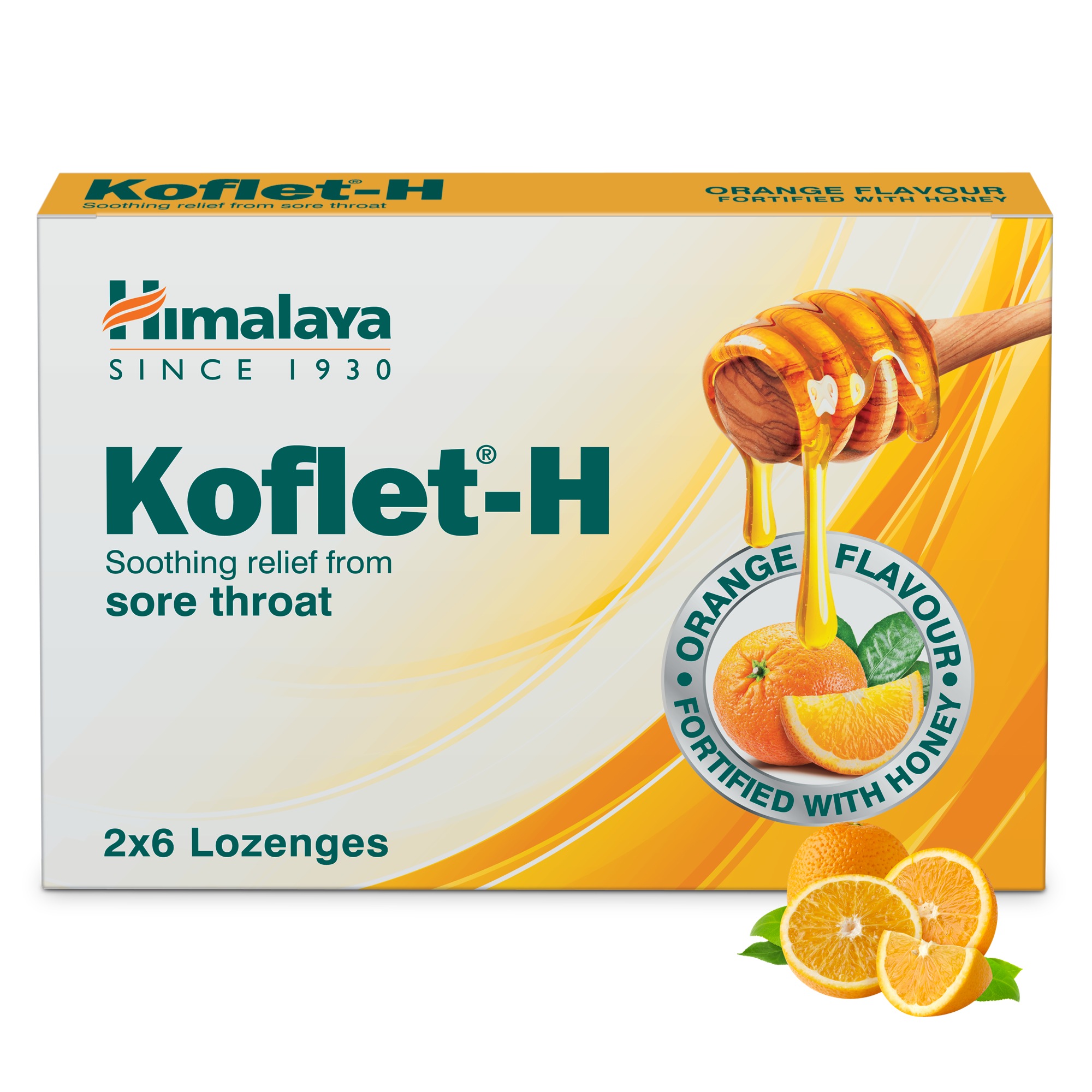 Himalaya Koflet H Lozenges Orange 12's - Relief from Sore Throat