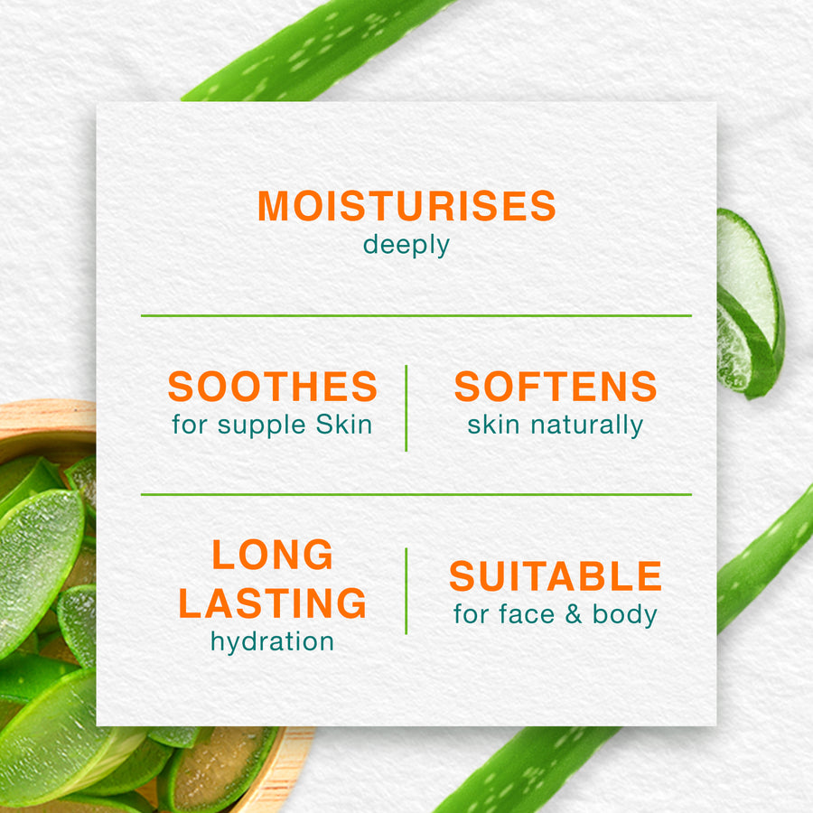 Himalaya Aloe Vera Face & Body Moisturizer Hydrates Skin Himalaya
