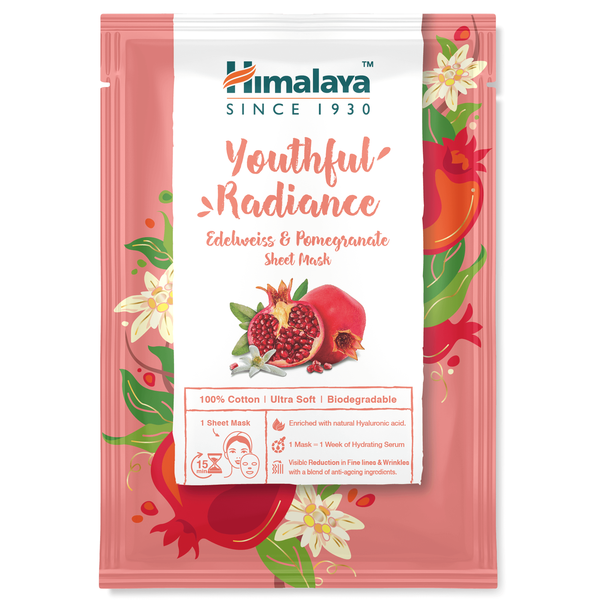 Youthful Radiance Edelweiss & Pomegranate Sheet Mask