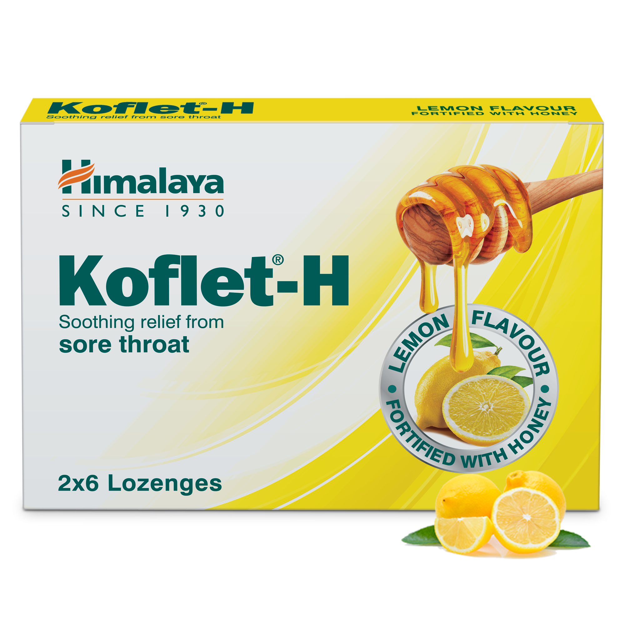 Himalaya Koflet H Lozenges Lemon 12's - Relief from Sore Throat