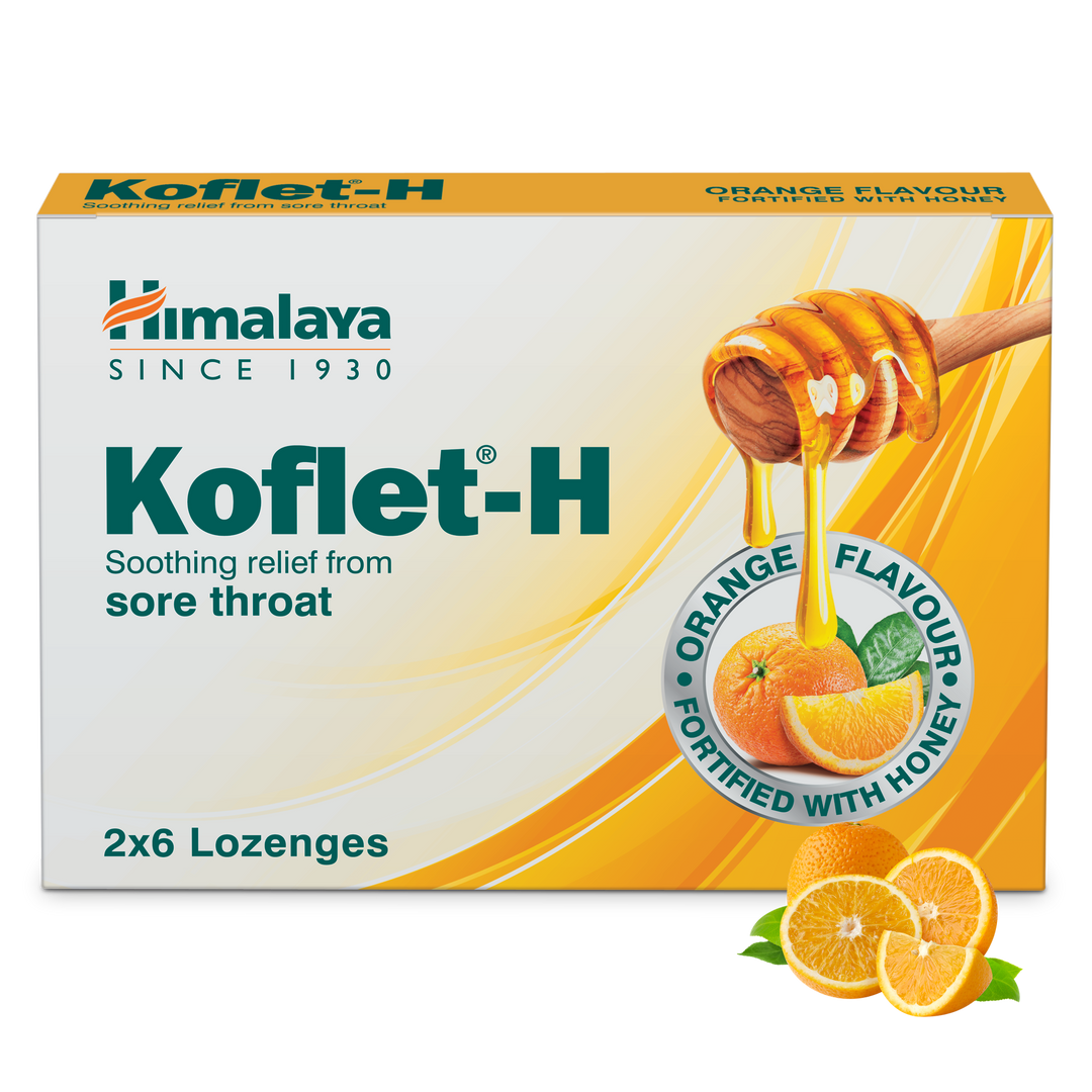 Himalaya Koflet H Lozenges Orange 12's - Relief from Sore Throat