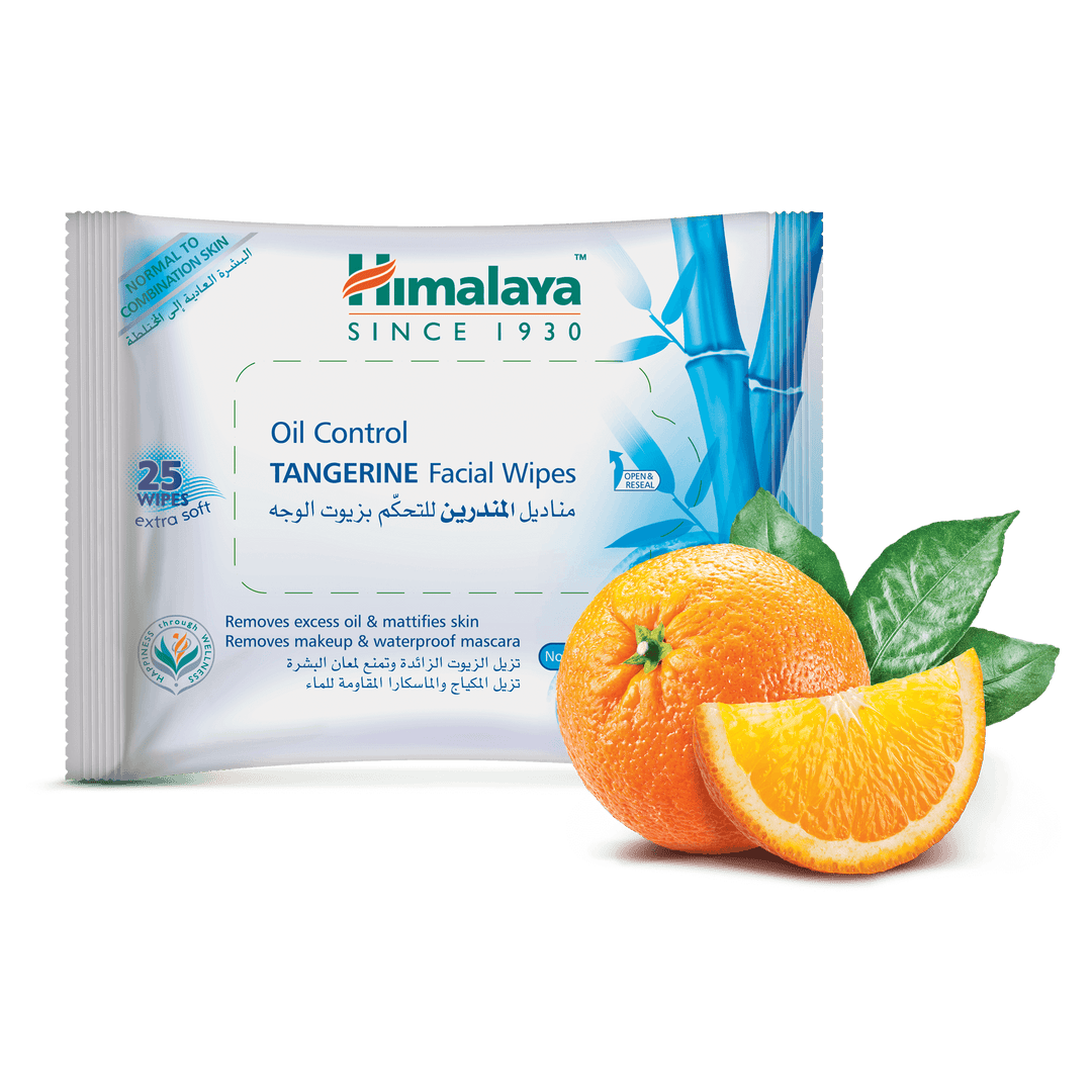 Himalaya Oil Control Tangerine Facial Wipes 25's - Refreshes the Skin